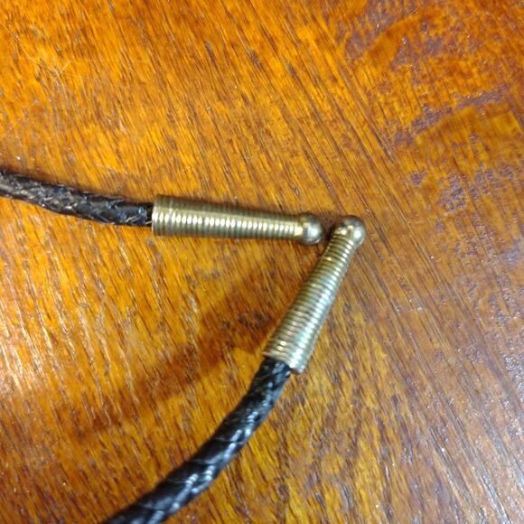 Vintage Napoleon Coin Bolo Tie Bola Tie Shoestring Necklace Gold Tone & Silver - Picture 8 of 12